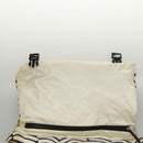 CHANEL Sports Shoulder Bag Nylon White Black CC Auth BA888-16