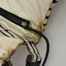 CHANEL Sports Shoulder Bag Nylon White Black CC Auth BA888-19