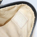 CHANEL Sports Shoulder Bag Nylon White Black CC Auth BA888-20