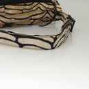 CHANEL Sports Shoulder Bag Nylon White Black CC Auth BA888-7