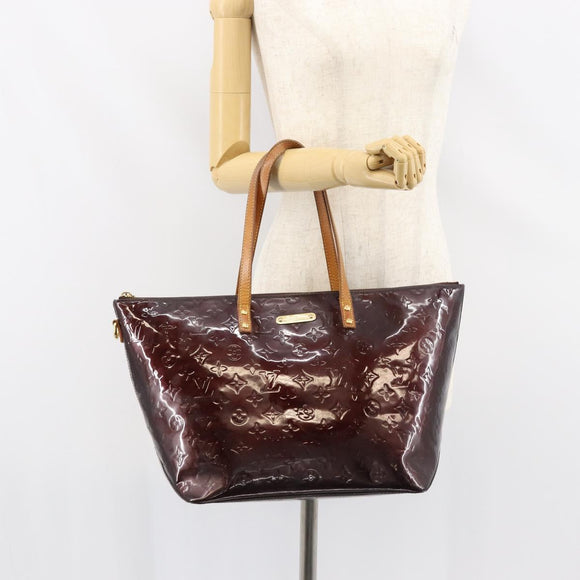 LOUIS VUITTON Monogram Vernis Bellevue GM Tragetasche Amarante M93589 Auth BA8883