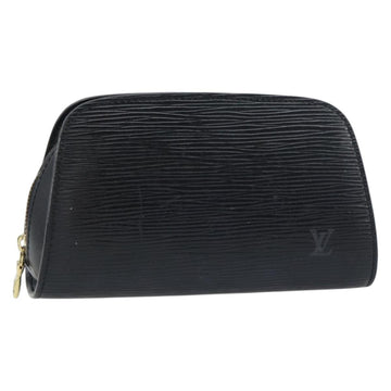 LOUIS VUITTON Epi Dauphine PM Pouch Black M48442 LV Auth BA8885