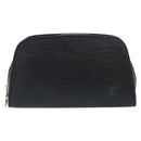 LOUIS VUITTON Epi Dauphine PM Pouch Black M48442 LV Auth BA8885-13