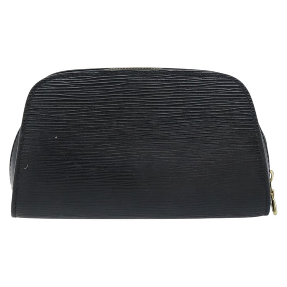 LOUIS VUITTON Epi Dauphine PM Pouch Black M48442 LV Auth BA8885