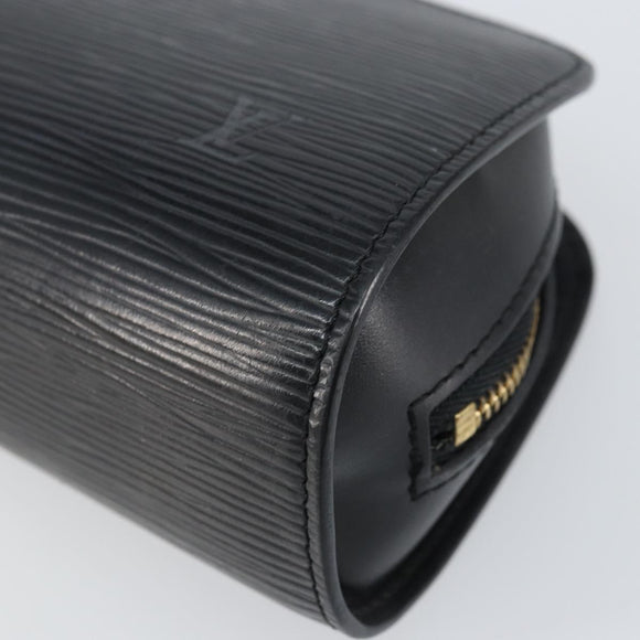LOUIS VUITTON Epi Dauphine PM Pouch Black M48442 LV Auth BA8885