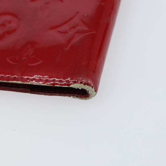 LOUIS VUITTON Monogram Vernis Agenda PM Day Planner Cover Red R21016 Auth BA8895