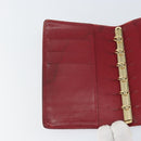 LOUIS VUITTON Monogram Vernis Agenda PM Day Planner Cover Red R21016 Auth BA8895-15
