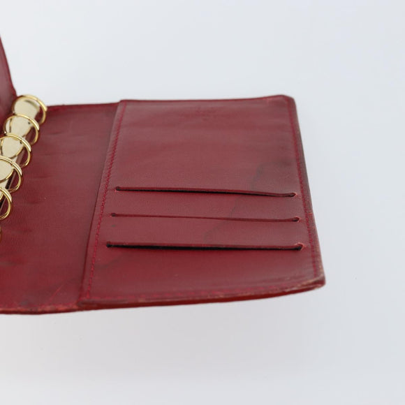 LOUIS VUITTON Monogram Vernis Agenda PM Day Planner Cover Red R21016 Auth BA8895