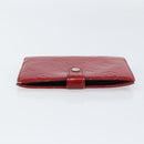LOUIS VUITTON Monogram Vernis Agenda PM Day Planner Cover Red R21016 Auth BA8895-4