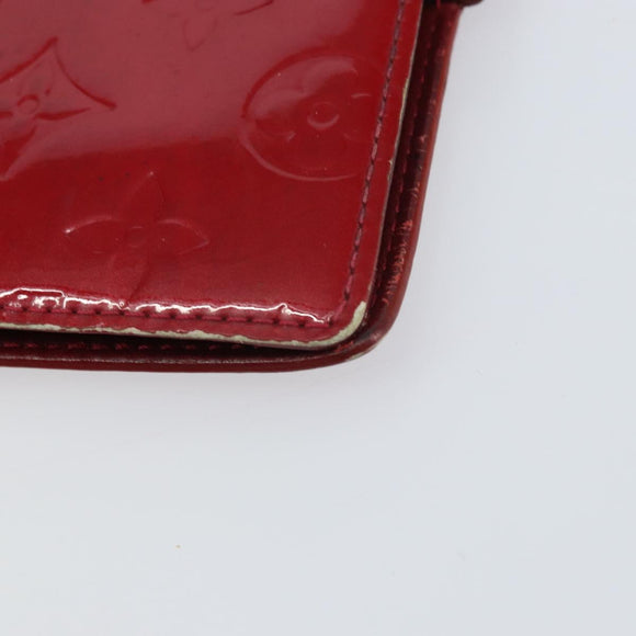 LOUIS VUITTON Monogram Vernis Agenda PM Day Planner Cover Red R21016 Auth BA8895