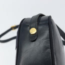 Salvatore Ferragamo Vala Shoulder Bag Leather Navy Gold Auth BA8897-9