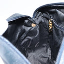 Salvatore Ferragamo Vala Shoulder Bag Leather Navy Gold Auth BA8897-19
