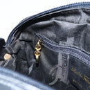 Salvatore Ferragamo Vala Shoulder Bag Leather Navy Gold Auth BA8897-20
