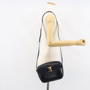 Salvatore Ferragamo Vala Shoulder Bag Leather Navy Gold Auth BA8897-23