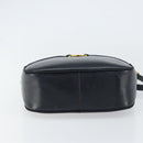 Salvatore Ferragamo Vala Shoulder Bag Leather Navy Gold Auth BA8897-5
