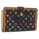 LOUIS VUITTON Multicolor Portefeuille Viennois Wallet Black M92988 Auth BA8902-1