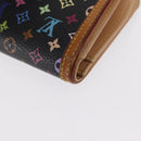 LOUIS VUITTON Multicolor Portefeuille Viennois Wallet Black M92988 Auth BA8903-16