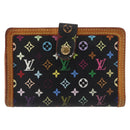 LOUIS VUITTON Multicolor Portefeuille Viennois Wallet Black M92988 Auth BA8903-13