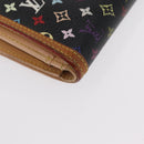 LOUIS VUITTON Multicolor Portefeuille Viennois Wallet Black M92988 Auth BA8903-7