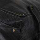 Chloe Paddington Shoulder Bag Leather Black Gold Silver Auth BA8905-14