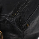 Chloe Paddington Shoulder Bag Leather Black Gold Silver Auth BA8905-15