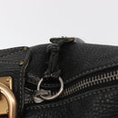 Chloe Paddington Shoulder Bag Leather Black Gold Silver Auth BA8905-18