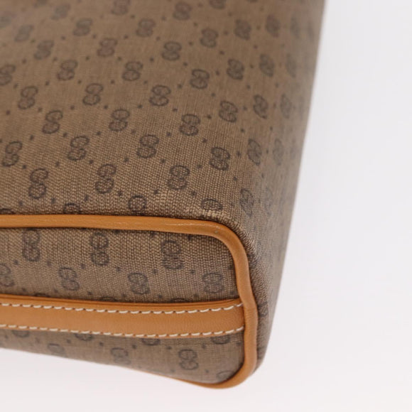 GUCCI Micro GG Supreme Shoulder Bag PVC Beige Gold 007 1112 63 Auth BA8906