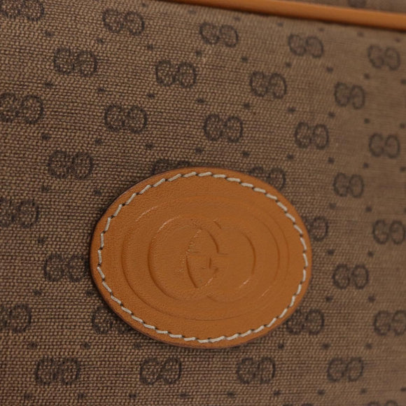 GUCCI Micro GG Supreme Shoulder Bag PVC Beige Gold 007 1112 63 Auth BA8906