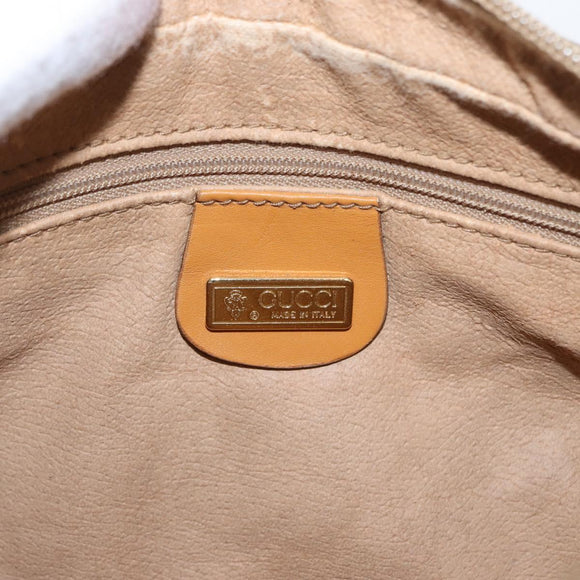 GUCCI Micro GG Supreme Shoulder Bag PVC Beige Gold 007 1112 63 Auth BA8906