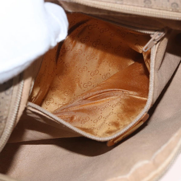 GUCCI Micro GG Supreme Shoulder Bag PVC Beige Gold 007 1112 63 Auth BA8906