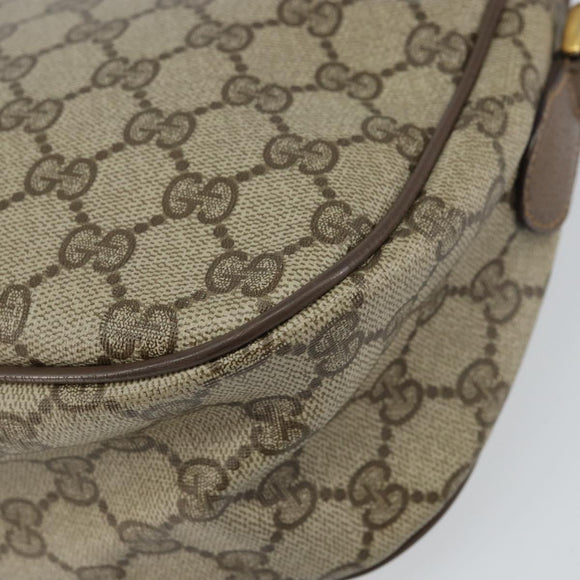 GUCCI GG Supreme Web Sherry Line Bag PVC Beige Gold 89 02 032 Auth BA8907