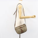GUCCI GG Supreme Web Sherry Line Bag PVC Beige Gold 89 02 032 Auth BA8907-24