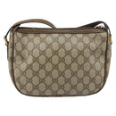 GUCCI GG Supreme Web Sherry Line Bag PVC Beige Gold 89 02 032 Auth BA8907-3