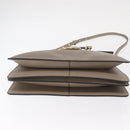Chloe Fay Shoulder Bag Suede Leather Beige Gold Auth BA8909-5