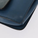 Chloe Fay Shoulder Bag Suede Leather Blue Gold Auth BA8910-9