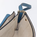 Chloe Fay Shoulder Bag Suede Leather Blue Gold Auth BA8910-20