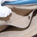 Chloe Fay Shoulder Bag Suede Leather Blue Gold Auth BA8910-24