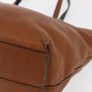 Chloe Kelly Tote Bag Leather Brown Gold Auth BA8911-11