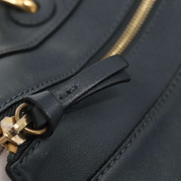 Chloe Kelly Tote Bag Leather Brown Gold Auth BA8911