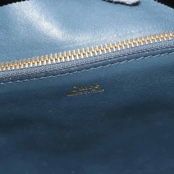 Chloe Kelly Tote Bag Leather Brown Gold Auth BA8911