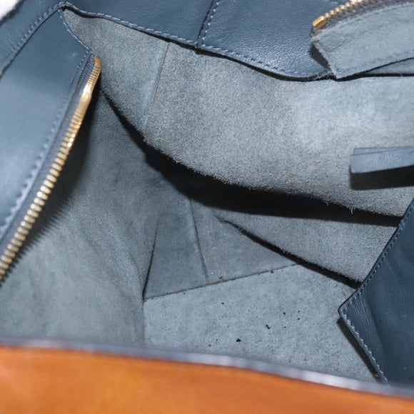 Chloe Kelly Tote Bag Leather Brown Gold Auth BA8911