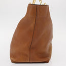 Chloe Kelly Tote Bag Leather Brown Gold Auth BA8911-5