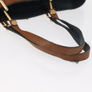 Chloe Kelly Tote Bag Leather Brown Gold Auth BA8911-7