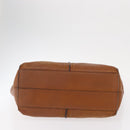 Chloe Kelly Tote Bag Leather Brown Gold Auth BA8911-9