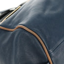 Chloe Etel Hand Bag Leather 2way Blue Gold Auth BA8912V-15