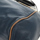 Chloe Etel Hand Bag Leather 2way Blue Gold Auth BA8912V-16