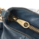 Chloe Etel Hand Bag Leather 2way Blue Gold Auth BA8912V-18