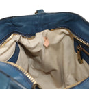 Chloe Etel Hand Bag Leather 2way Blue Gold Auth BA8912V-21