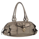 Salvatore Ferragamo Gancini Shoulder Bag Leather Gold Auth BA8916-1