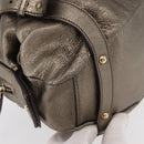 Salvatore Ferragamo Gancini Shoulder Bag Leather Gold Auth BA8916-14